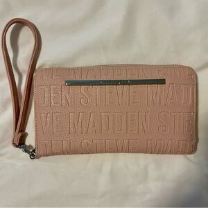 Pink wristlet wallet by Steve Madden